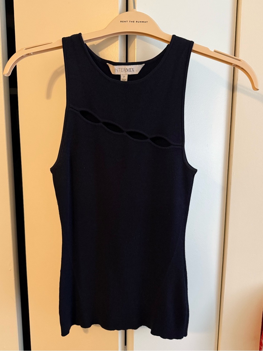 Intermix Cut Out Tank - navy